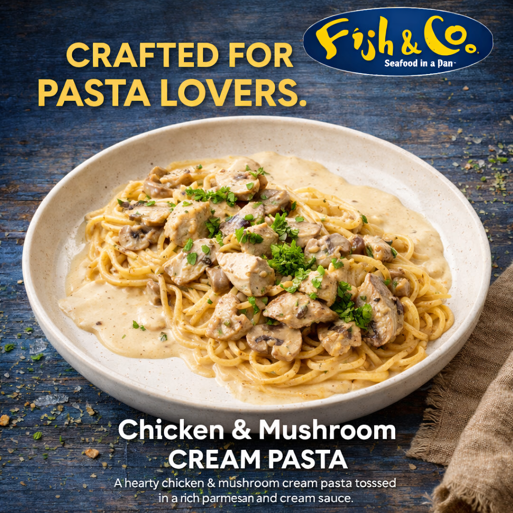 Chicken & Mushroom Cream Pasta Fish & Co